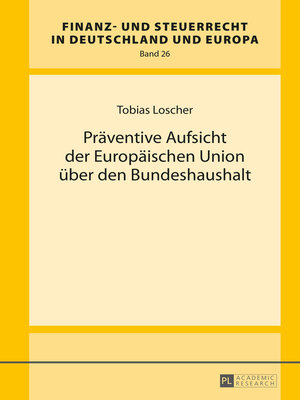 cover image of Präventive Aufsicht der Europäischen Union über den Bundeshaushalt
